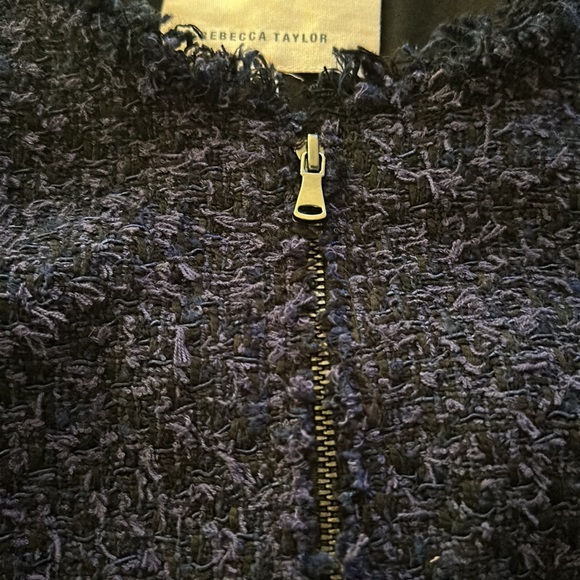 Rebecca Taylor Purple Boucle Fringe Blazer💜💜💜 - Picture 4 of 9